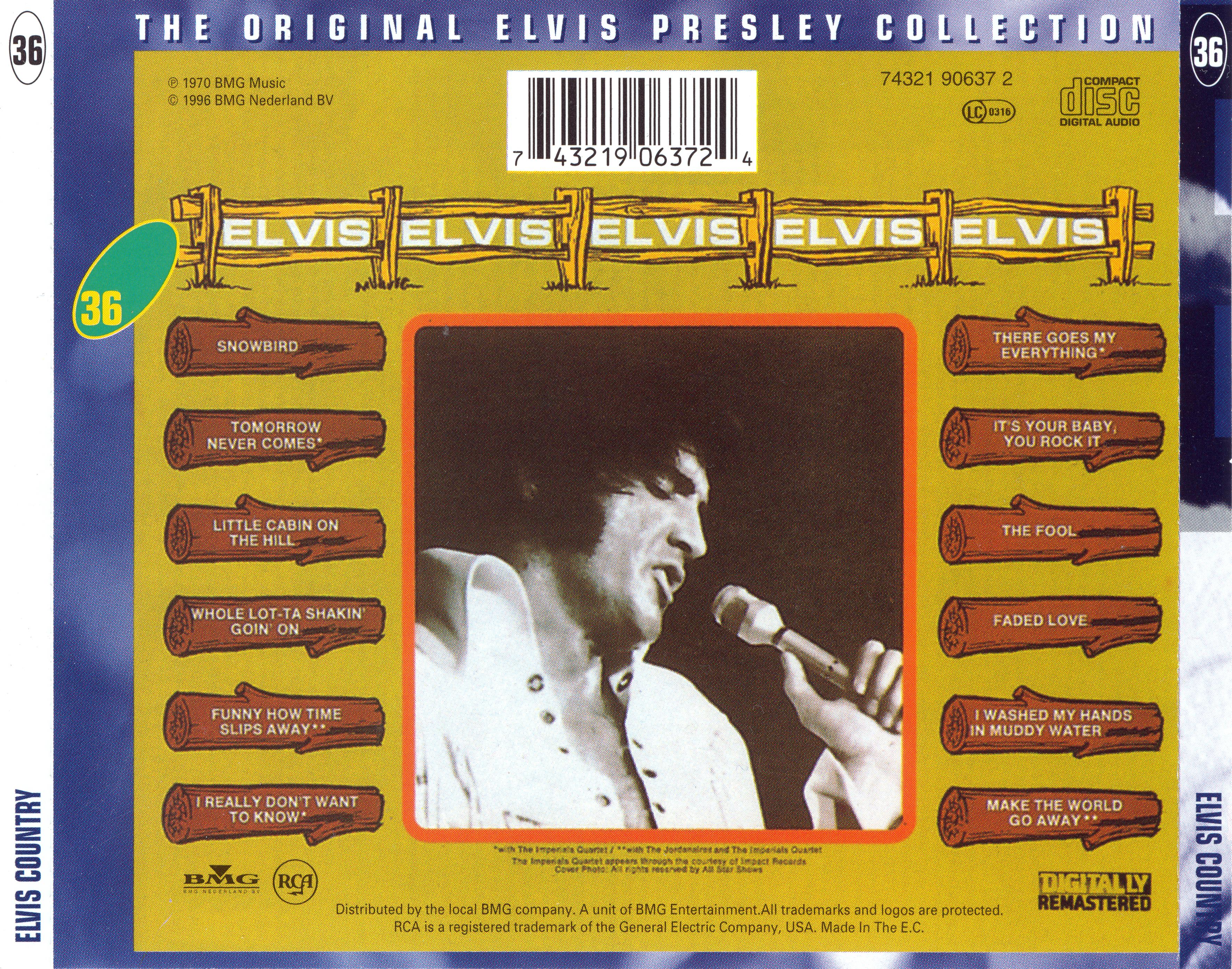 Elvis Presley  The Original Elvis Presley Collection 36; Elvis Country : Back